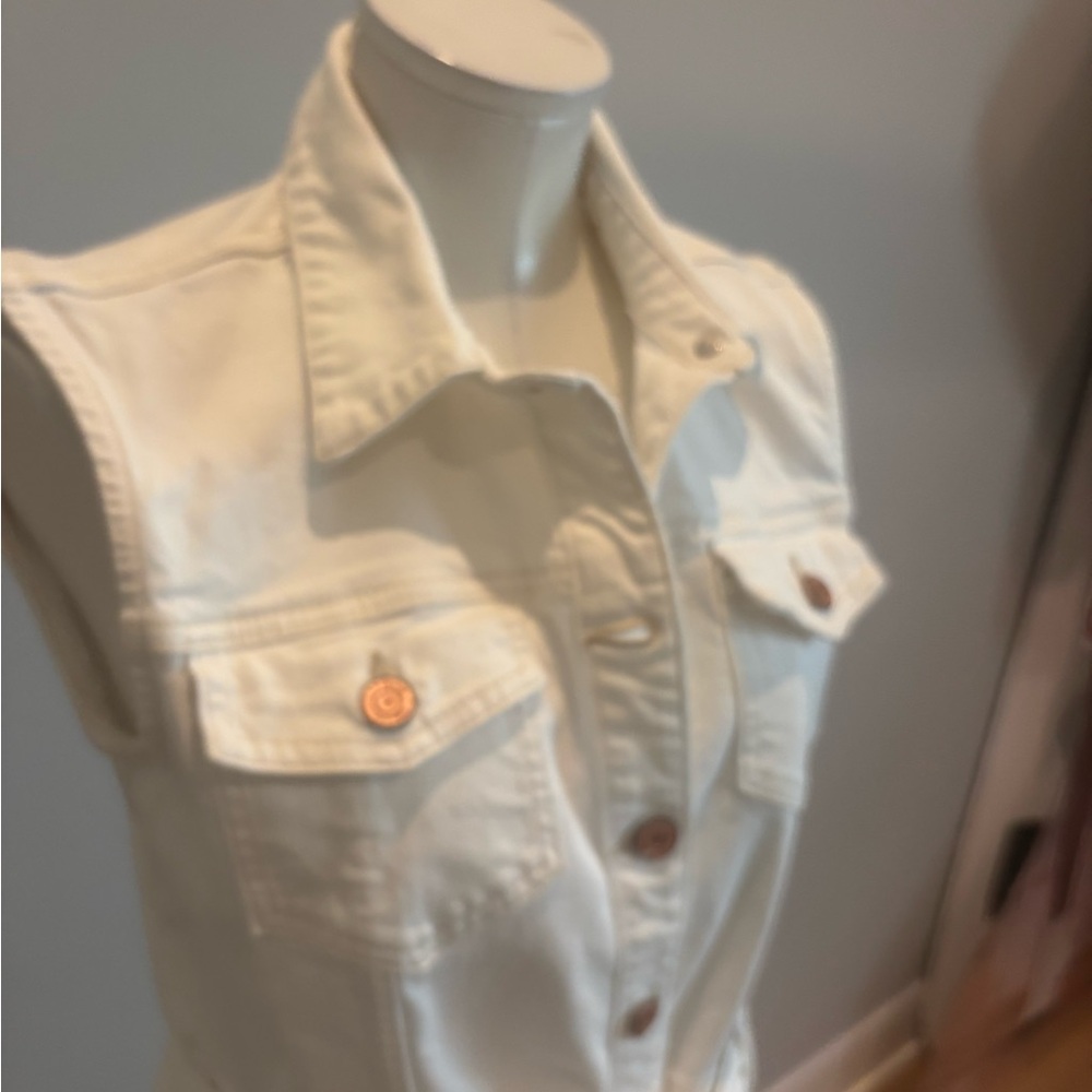 GAP midi white denim jean dress. 12T - Picture 3 of 8